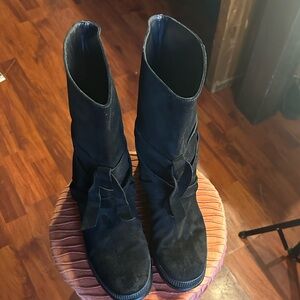 Black Suede Women's Boots